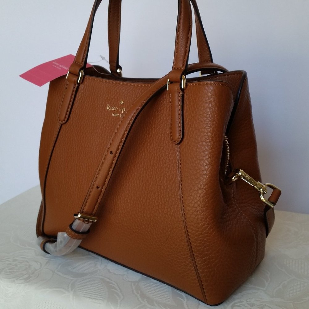 KATE SPADE Jackson Leather Satchel-Gingerbread Col - Picture 3 of 15